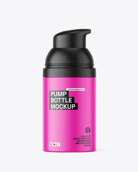 Matte Plastic Pump Bottle Mockup
