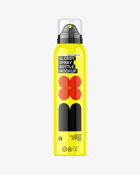Glossy Spray Bottle Mockup