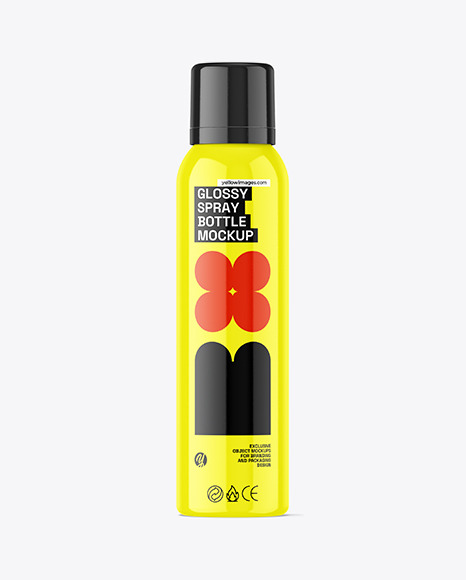 Glossy Spray Bottle Mockup