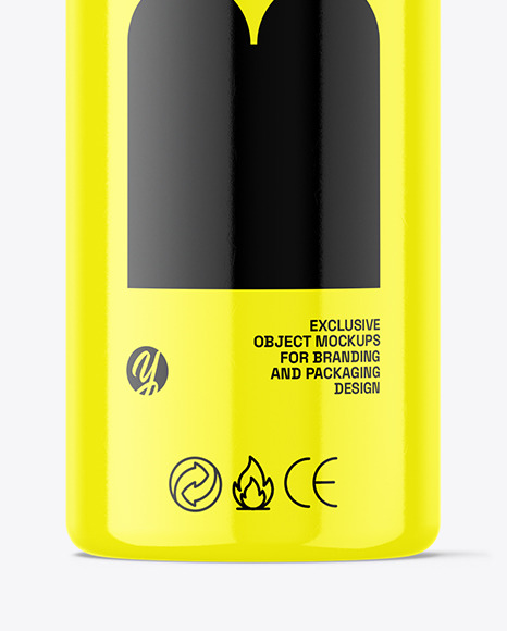 Glossy Spray Bottle Mockup