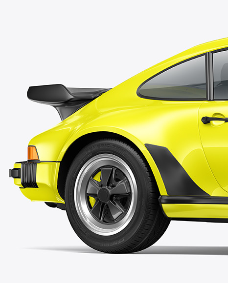 Sport Coupe Car Mockup - Half Side View