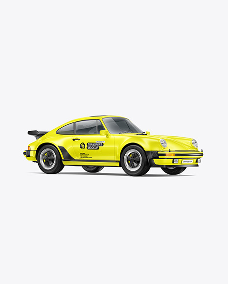 Sport Coupe Car Mockup - Half Side View
