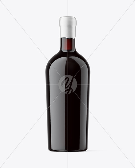 Red Wine Bottle Mockup