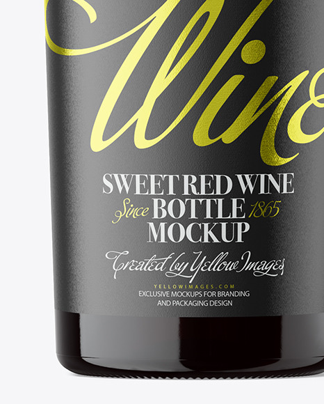 Red Wine Bottle Mockup