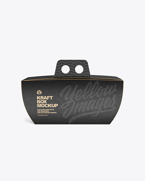 Kraft Curved Box w/ Handle Mockup