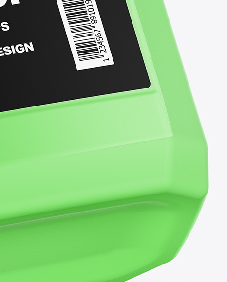 Transparent Plastic Jerrycan Mockup