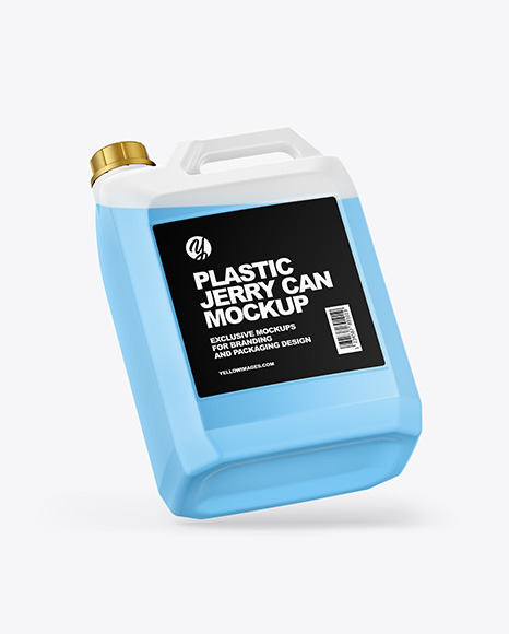Transparent Plastic Jerrycan Mockup
