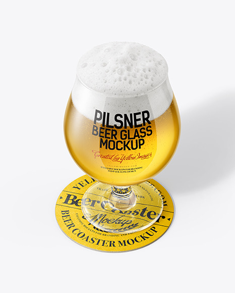 Pilsner Beer Glass Mockup - Free Download Images High Quality PNG, JPG