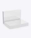 Glossy Paper Box With Four Boxes Mockup