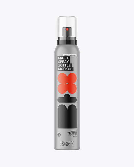 Matte Cosmetic Spray Bottle Mockup