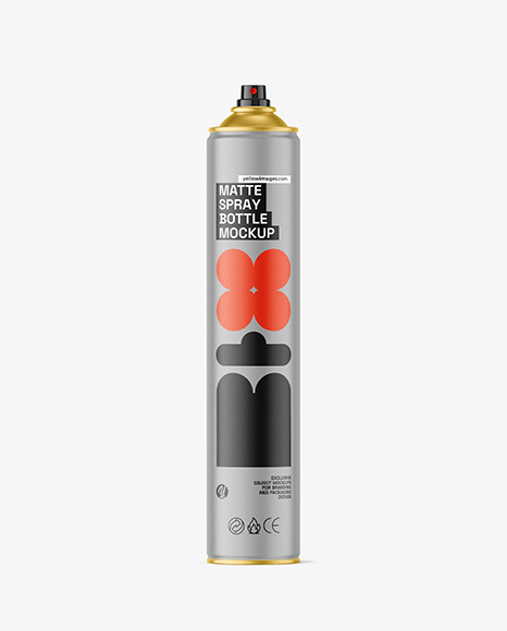 Matte Spray Bottle Mockup