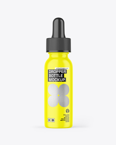 Glossy Dropper Bottle Mockup