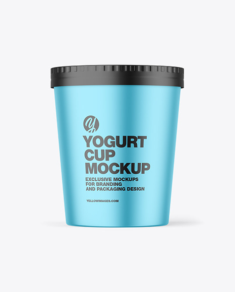 Metallized Yogurt Cup Mockup