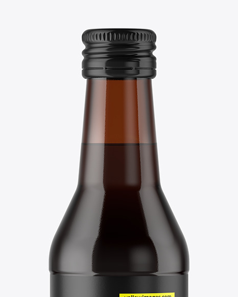 250ml Amber Glass Bottle Mockup