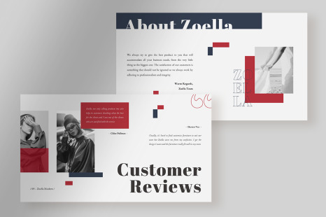 Zoella - Red Scarf Simple &amp; Modern Business Presentation