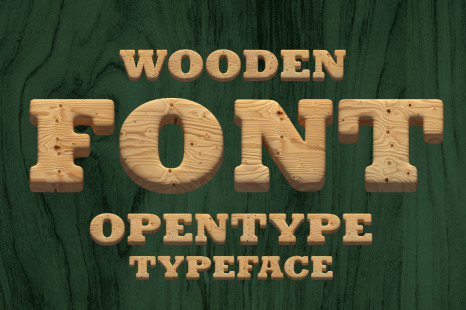 Wooden Font