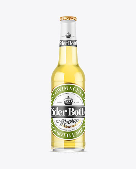 330ml Clear Glass Drink Bottle Mockup