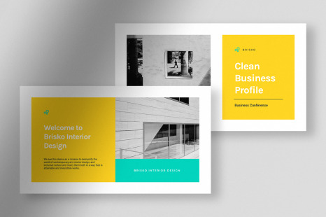 Brisko – White and Yellow Clean Business Profile Presentation