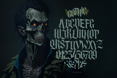 Gothic modern font!
