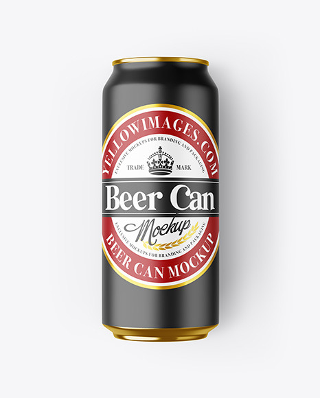 Aluminium Drink Can With Matte Finish Mockup