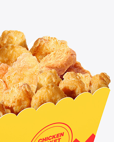 Paper Bucket W/ Chicken Mockup