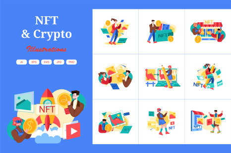 M505_NFT &amp; Crypto Illustration Pack