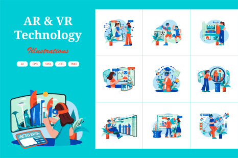 M506_AR-VR Technology Illustration Pack