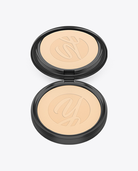 Opened Compact Powder Mockup