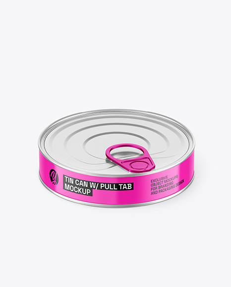 Glossy Tin Can Mockup