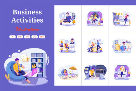 M534_Business Activities Illustration Pack