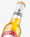 330ml Clear Glass Beer Bottle Mockup