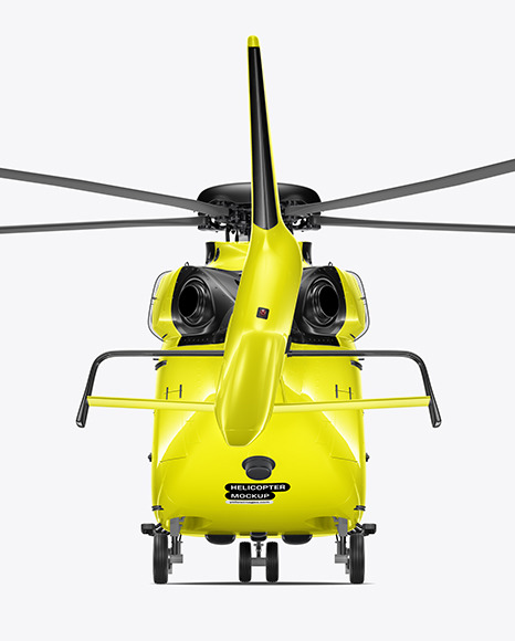 Helicopter Mockup - Back View
