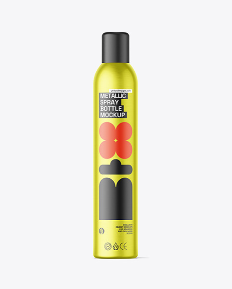 500ml Metallic Spray Bottle Mockup