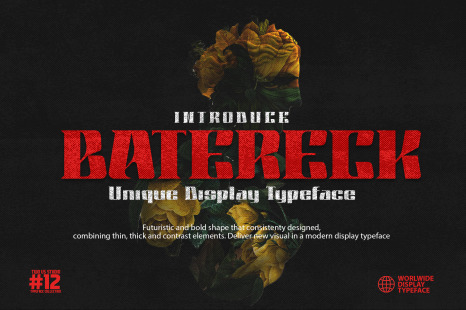 BATERECK - UNIQUE DISPLAY TYPEFACE