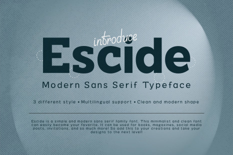ESCIDE - MODERN SANS SERIF TYPEFACE