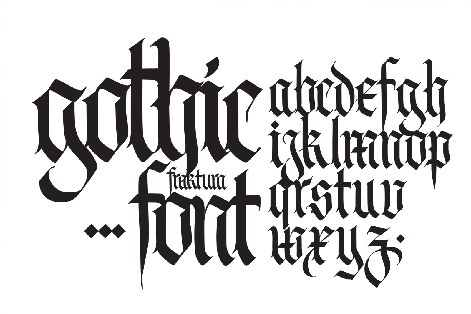 Gothic Font 04 On Yellow Images Creative Store