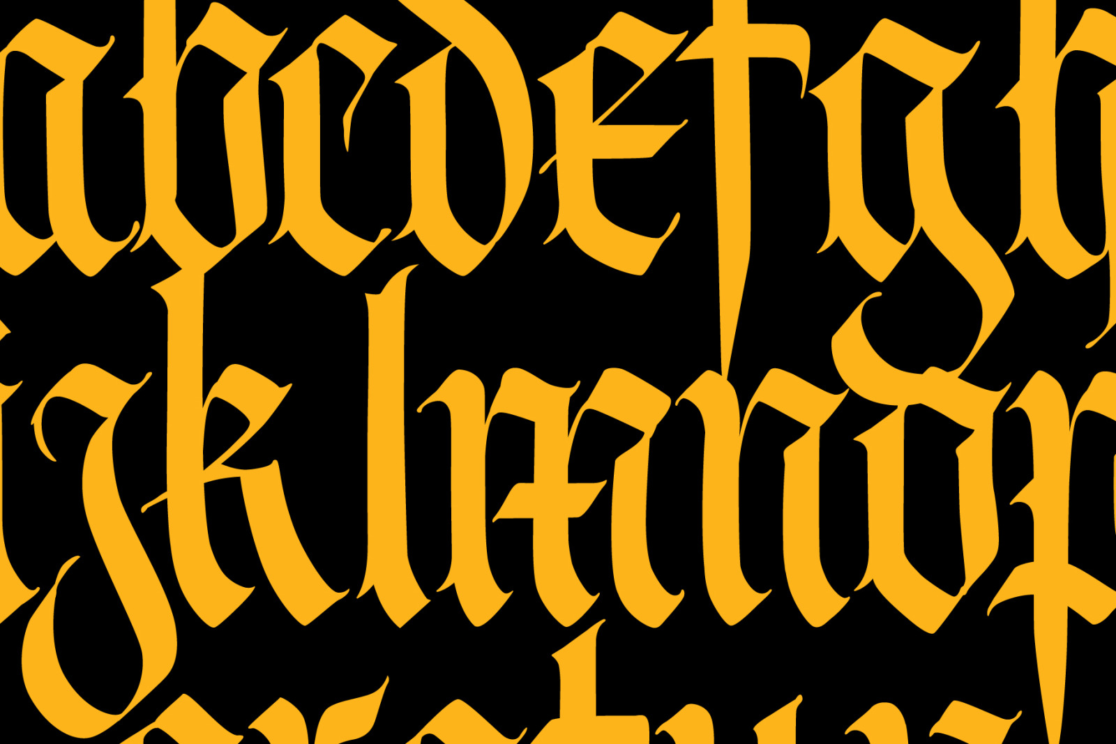 Gothic Font 04 on Yellow Images Creative Store