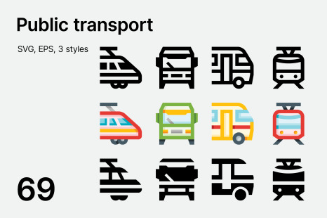 Public Transport Icons
