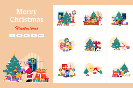 M522_Christmas Illustration Pack