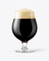 Tulip Glass With Stout Beer Mockup