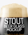 Tulip Glass With Stout Beer Mockup
