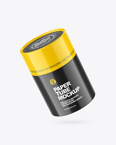 Glossy Paper Tube Mockup