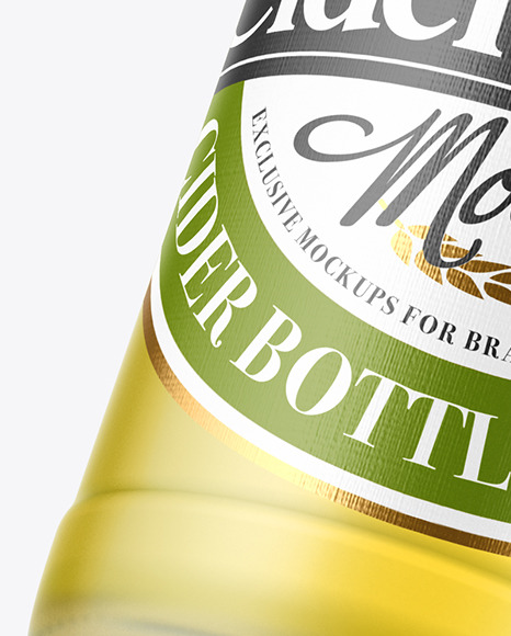 330ml Frosted Glass Drink Bottle Mockup