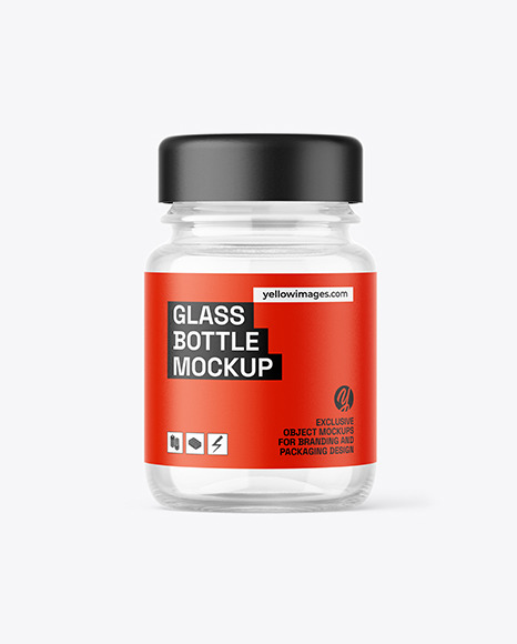 30 ml Pharmacy Clear Glass Bottle Mockup
