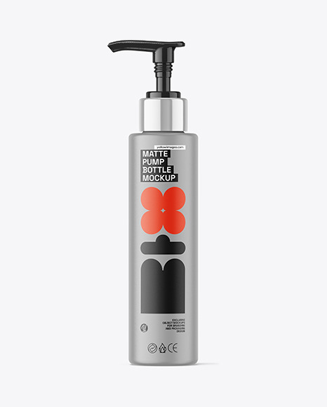 Matte Pump Bottle Mockup