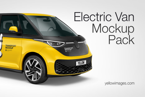 Electric Minivan Mockup Pack