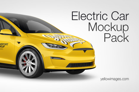 Electric Executive Car Mockup  Pack
