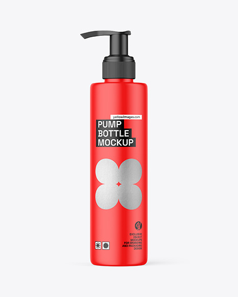 Matte Pump Bottle Mockup