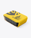 Plastic Tray Container w/ Kraft Paper Label Mockup