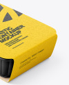 Plastic Tray Container w/ Kraft Paper Label Mockup